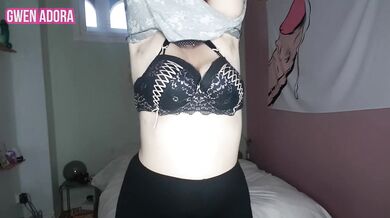 I let my bbw stepdaughter strip, titty fuck and ride me