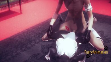 Furry Hentai 3D - DogBoy and Cat Have Hard Sex 2/2