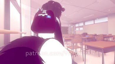 Teen Cat Girl Student Gets Nude & Face Rides You With Hidden Vibrator in Class POV Lap Dance