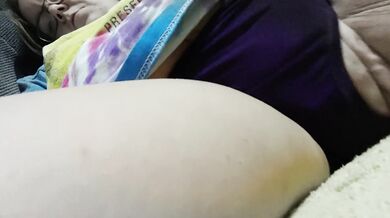Mrs. Kitty edging her hairy pussy..I got almost too close