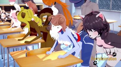 Furry Hentai 3D Yiff - Orgy Furry in a Classroom