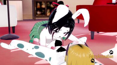 Furry Hentai 3D Yiff - Bull with Rabbit have Hard Sex