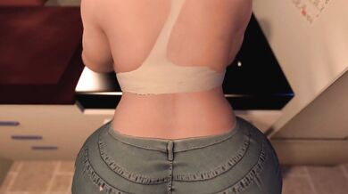 Milf Gains Weight in the Kitchen - Hourglass Goddess Washing Dishes Fattens Up