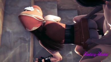 Guilty Gear Hentai 3D - May Is fucked in the stairs