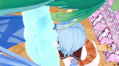 The harpy girl Papi fucks Suu the slime girl with a strapon. Daily Life With A Monster Girl hentai.