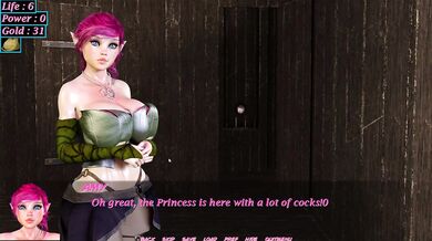 Dungeon Slaves: Busty princess doing a realy good blowjob