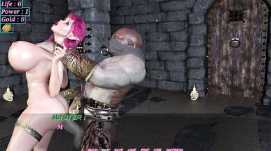 Dungeon Slaves: Busty princess doing a realy good blowjob
