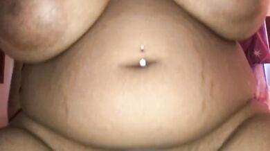 Lightskin big tit ebony riding POV creampie
