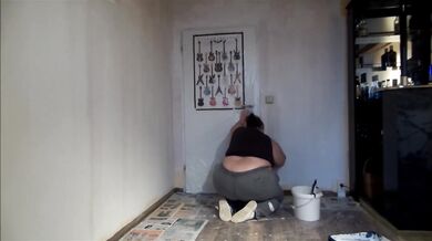 painting my livingroom, music: Golden Sunrise by Josh Woodward