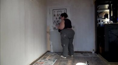 painting my livingroom, music: Golden Sunrise by Josh Woodward