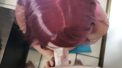 Blowjob and Swallow - Daddys Cock Throbs From Oral Creampie