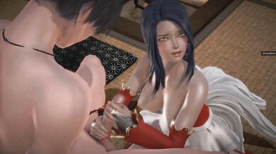(3D Porn)(League of Legends) Ahris blowjob, handjob and footjob