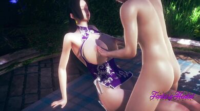 One Piece Hentai 3D - Boa Hancock Hard Sex in the garden