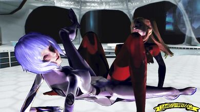 Rei Ayanami and Asuka Langley 3D SFM HENTAI