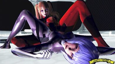 Rei Ayanami and Asuka Langley 3D SFM HENTAI