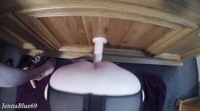 Enjoying a Deep Anal Dildo in my BBW Asshole - Big Ass Slut in Lingerie