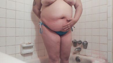 Huge Shower Hose Enema in Bikini