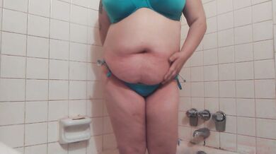 Huge Shower Hose Enema in Bikini