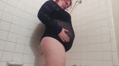 9+ inches Gained Shower Hose Belly Inflation