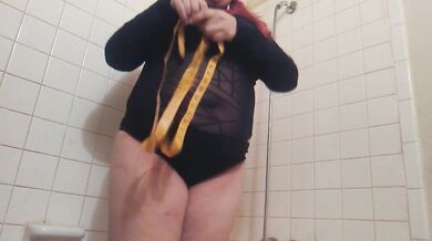 9+ inches Gained Shower Hose Belly Inflation