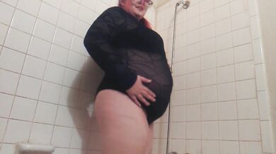 9+ inches Gained Shower Hose Belly Inflation