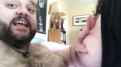 Enjoying my voluptuous vixen's titillating talents in eager oral exchange