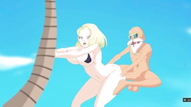 AndroidSuperSlut [hentai Game] Ep.1 dragon ball micro bikini testing on the beach with anal fuck