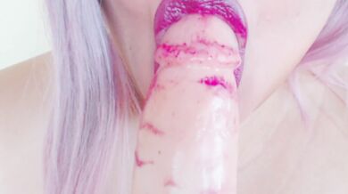 Messy Lipstick Blowjob