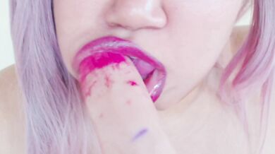 Messy Lipstick Blowjob