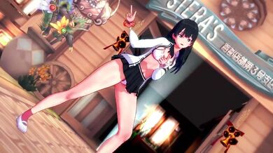[MMD]Takarada Rikka-Cat Food[by maro-chan]