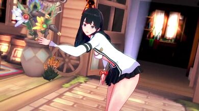 [MMD]Takarada Rikka-Cat Food[by maro-chan]