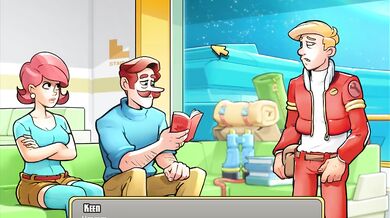 SPACE RESCUE CODE PINK 4.5: SAUNA JOY WITH RED HEAD TEENS