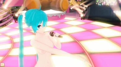 (3D Hentai) Hatsune Miku sings and dance naked (はつね ミク、, 初音 ミク, Vocaloid)