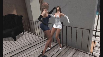 Pantyhose Catfight Phantasy: Cocktail Dresses & Long Gloves