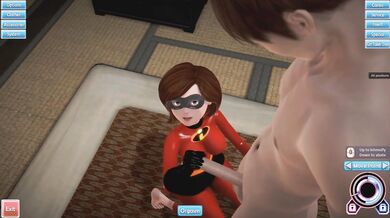 (3D Porn)(The Incredibles) Elastigirl - Helen Parr blowjob and handjob