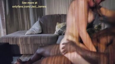 Hotwife makes cuckold husband suck BBC then makes him watch her ride bull's big cock
