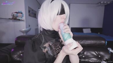NieR Automata: 2B fuck w 2 dildos Sia SIberia