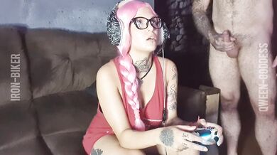 Something happened... but I was focused on the video game.