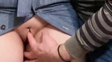 Dirty Fantasy! Old Perv Rubbing Perfect Pussy in Subway