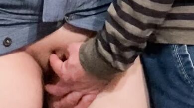 Dirty Fantasy! Old Perv Rubbing Perfect Pussy in Subway