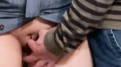 Dirty Fantasy! Old Perv Rubbing Perfect Pussy in Subway