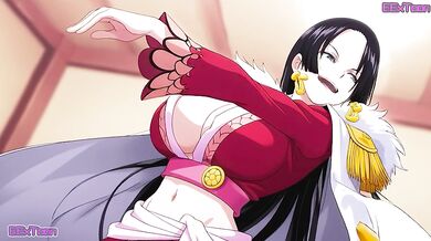 One Piece Hentai Anime - Big Tits Boa Hancock Blow Job Hentai by eextoon