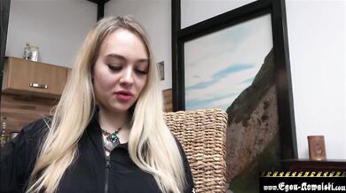 Busty blonde sucks the juice out of me