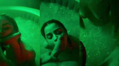 Horny Step Sister Sucks Huge Dick in Jacuzzi – Long Hot Tub Blowjob"