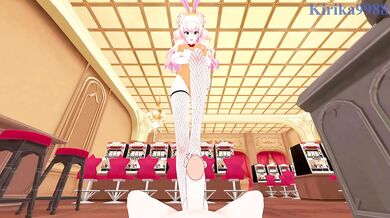 Momosuzu (Bunny Girl) and I have intense sex in the casino. - Hololive VTuber POV Hentai