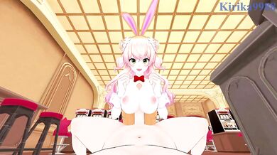 Momosuzu (Bunny Girl) and I have intense sex in the casino. - Hololive VTuber POV Hentai