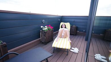 I watched my stepmother masturbate on the balcony but I was caught