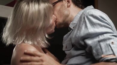 Loving and caring sex of a real couple