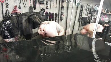 Post orgasm play with lovense butt plug in ass on high
