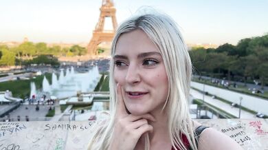 I fucked a random guy on my weekend in Paris and let him cum on me - Eva Elfie